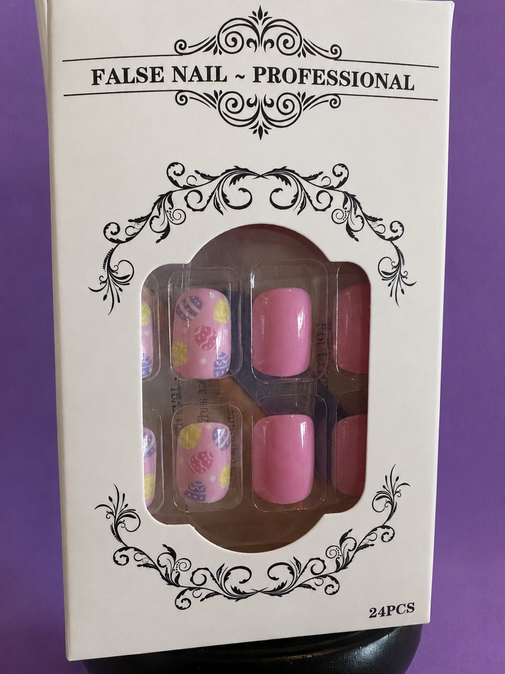 Pink Decorative Press-On Nails - 24pcs